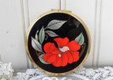 Vintage Unused Stratton Art Deco Poppy Flower Powder Compact