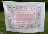 Vintage Tablecloth Antique Transportation Hot Air Balloons Trains and More