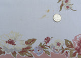 Vintage Pink Roses Rosebuds Forget Me Nots Daisy Tablecloth