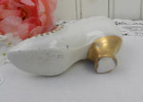 Vintage Hand Painted Pink Rose Victorian Shoe Figurine