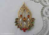 Vintage Three Candle Beatrix Christmas Brooch