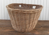 Vintage Bicycle Wicker Basket Handlebar Mount Shopping Storage