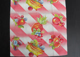 Vintage Colorful Pineapple Bananas Strawberries and More Fruit Tea Kitchen Towel