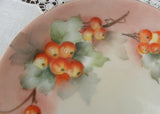 Vintage Hand Painted Plate with Red Currant Berries