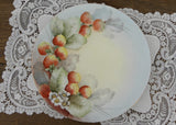 Vintage Hand Painted Plate Strawberries and Strawberry Blossoms