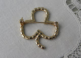 Vintage Green Rhinestone St. Patrick's Day Shamrock Pin