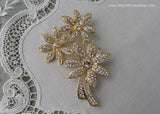Trio of Rhinestone Daisies Vintage Napier Pin Brooch