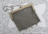 Antique German Silver Mesh Purse Handbag