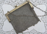 Antique German Silver Mesh Purse Handbag