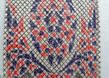 Antique 1920’s Mandalian Mfg  Pink and Purple Enamel Metal Mesh Flapper Purse Handbag