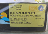 NIP Vintage Window Box Full Size Flat Sheet Pastel Wild Flowers
