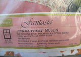NIP Vintage Perma-Prest Fantasia Pink Daisy Full Flat Sheet