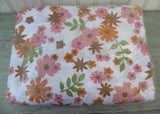 NIP Vintage Perma-Prest Fantasia Pink Daisy Full Flat Sheet