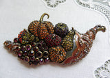 Heidi Daus Cornucopia Brooch Heidi's Harvest Pin