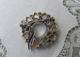 Vintage Lisner Thermoset Hearts Brooch in Shades of Purple