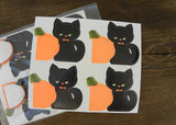 MIP Vintage American Greetings Halloween Black Cat and Pumpkin Honeycomb Decoration