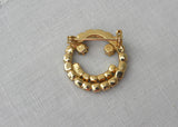 Vintage Blue Rhinestone Smiley Face Smile Pin