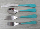 Vintage Fiesta Turquoise Swirl 4 Piece Place Setting Fiestaware