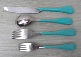 Vintage Fiesta Turquoise Swirl 4 Piece Place Setting Fiestaware