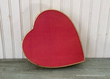 Vintage Valentine's Candy Box Keepsake Embossed Gold Tone Metal