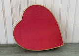 Vintage Valentine's Candy Box Keepsake Embossed Gold Tone Metal