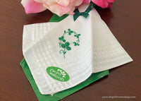 Unused Vintage Embroidered St. Patrick's Shamrock From Ireland Handkerchief
