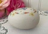 Vintage Hand Painted Easter Bunny and Carrots China Egg