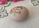 Vintage Hand Painted Peachy Pink Roses Egg
