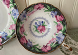 Vintage Paragon Blue and Pink Sweet Pea Teacup and Saucer