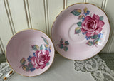 Vintage Paragon Cabbage Rose Pink Teacup Double Warranted