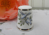 Vintage Royal Worcester Fine Bone China Blue Bird Thimble England