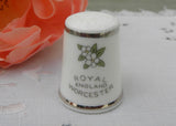 Vintage Royal Worcester Fine Bone China Blue Bird Thimble England