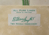 Unused Vintage Embroidered William Smyth Irish Linen Rose Napkins