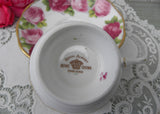 Vintage Royal Albert Old English Rose Avon Shaped Teacup and Saucer