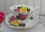 Vintage Royal Albert Pink andYellow Roses June Delight Teacup