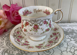 Vintage Queen's Pink Roses Mother Teacup and Saucer Mothers Day