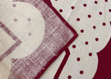 Vintage Linen Tea Towel Colonial Couple Polka Dots and More