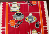 Vintage Breakfast Tea Towel Coffee Eggs Toast and More