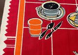 Vintage Breakfast Tea Towel Coffee Eggs Toast and More