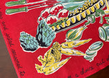 Vintage Culinary Tea Towel Roast Beef and Burgundy Veggies and More