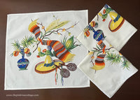 Vintage Wilendur Mexicali Napkins Sombrero Pottery Cactus