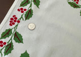 Set of 6 Vintage Christmas Poinsettia and Holly Napkins