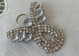 Vintage Rhinestone Christmas Angel Pin Brooch