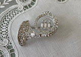 Vintage French Horn Rhinestone Pin Brooch