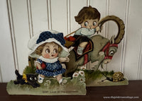 Antique Chloe Preston Googly Eyed Children Pop-Up Valentines Card Germany