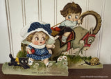 Antique Chloe Preston Googly Eyed Children Pop-Up Valentines Card Germany