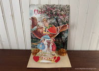 Antique Die-Cut Valentine's Day Card Children and Cherub