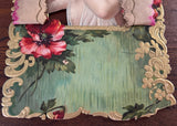 Antique Edwardian Woman Die-Cut Card Ephemera - The Pink Rose Cottage 