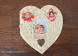1918 Antique Valentine's Day Card Cherubs and Children