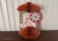 Antique Honeycomb Die-Cut Mechanical Cupid Wheel of Love Valentine Card